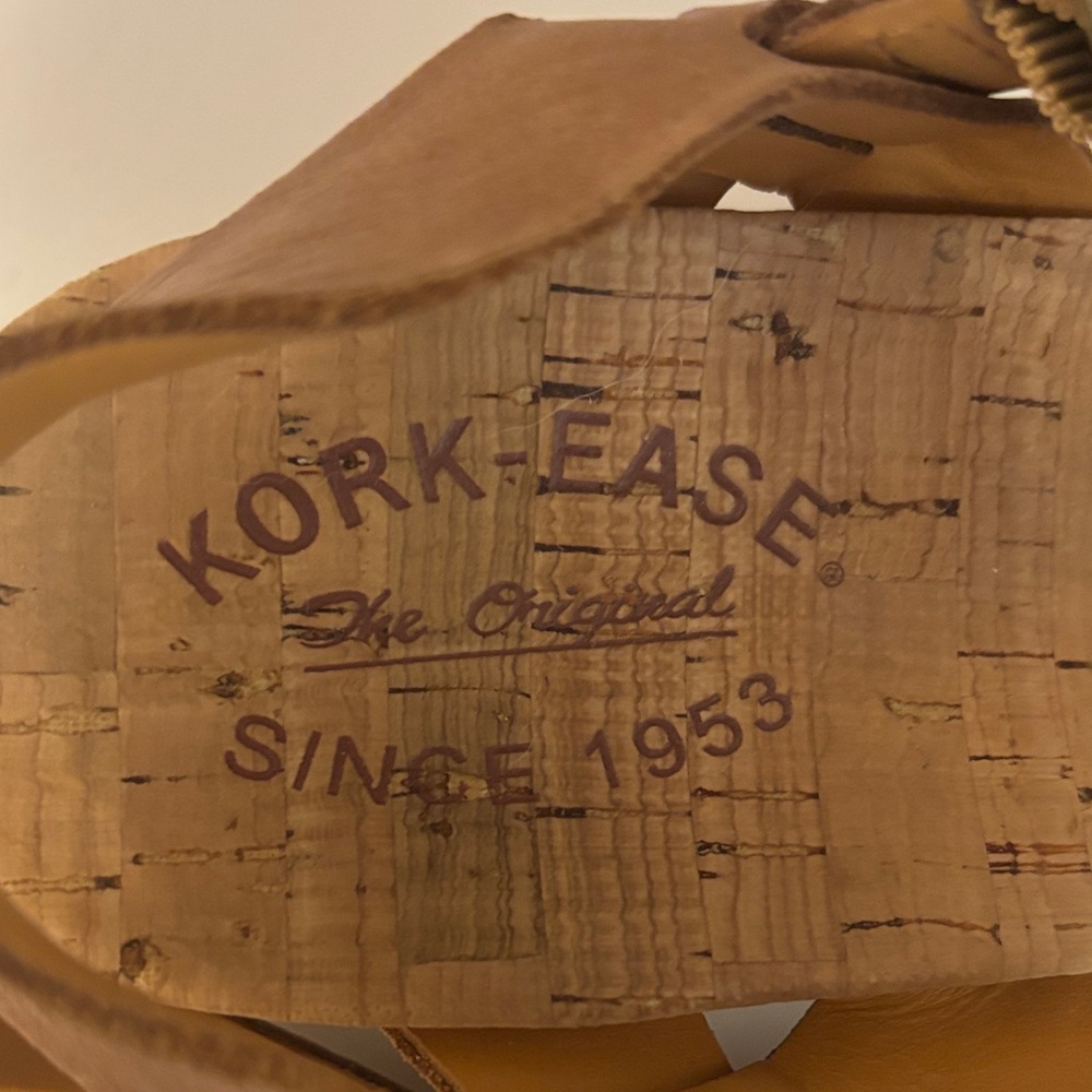 Kork-Ease Women’s Tan Cork Wedge Sandals - Picture 4 of 6